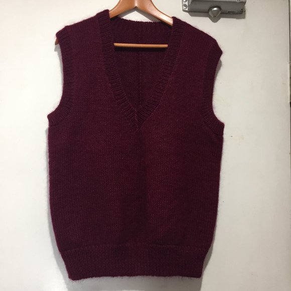 VINTAGE HAND KNITTED WOOL VESTS SIZE XL - Picture 4 of 5